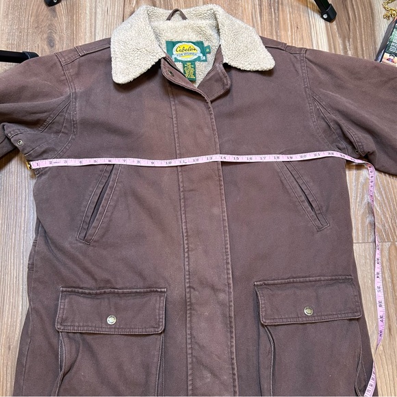 Cabelas women’s fleece Sherpa lined duck canvas chore coat size large barn work - Picture 9 of 10